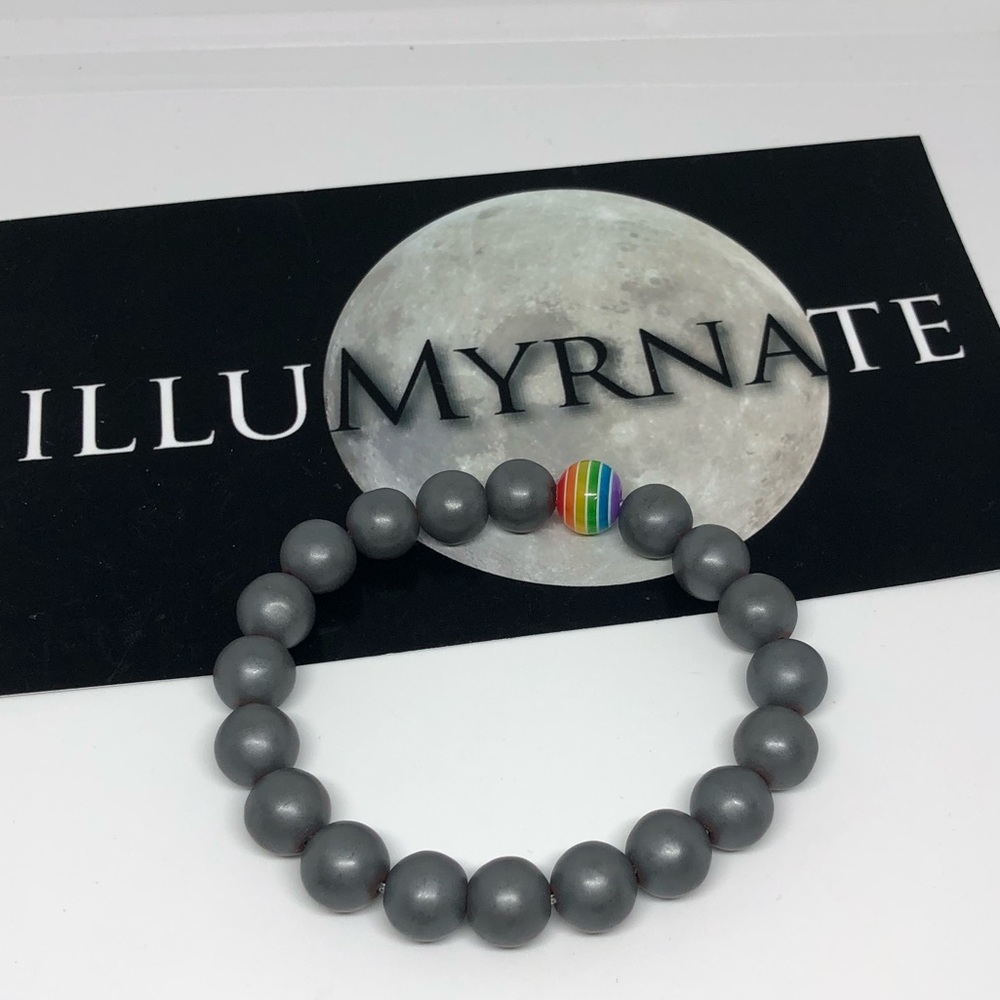 Pride Hematite Gemstone Bracelet - image 1